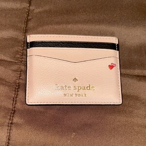 Kate Spade Blush Card Holder with mini mouse Heart Accent